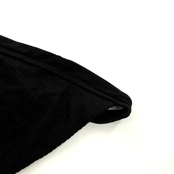 Andie Swim Solid Black Banded Cheeky Ribbed Bikini Bottom NEW Women's Size XL - Picture 4 of 12